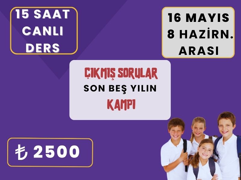 Mayıs Ayı- ÇIKMIŞ LGS SORULARI DENEME & ANALİZ KAMPI