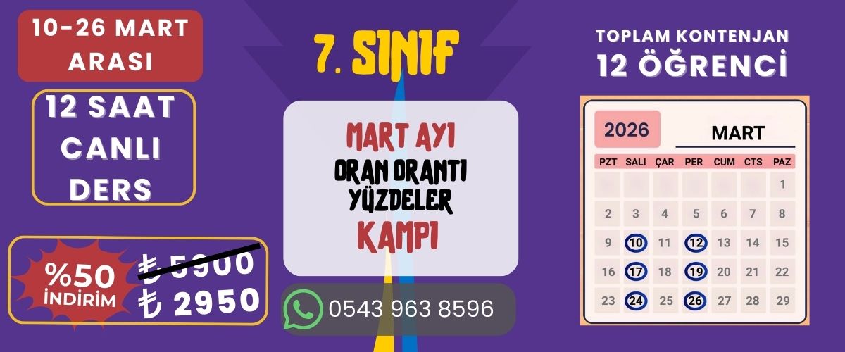 7. sınıf mart ayı kampı